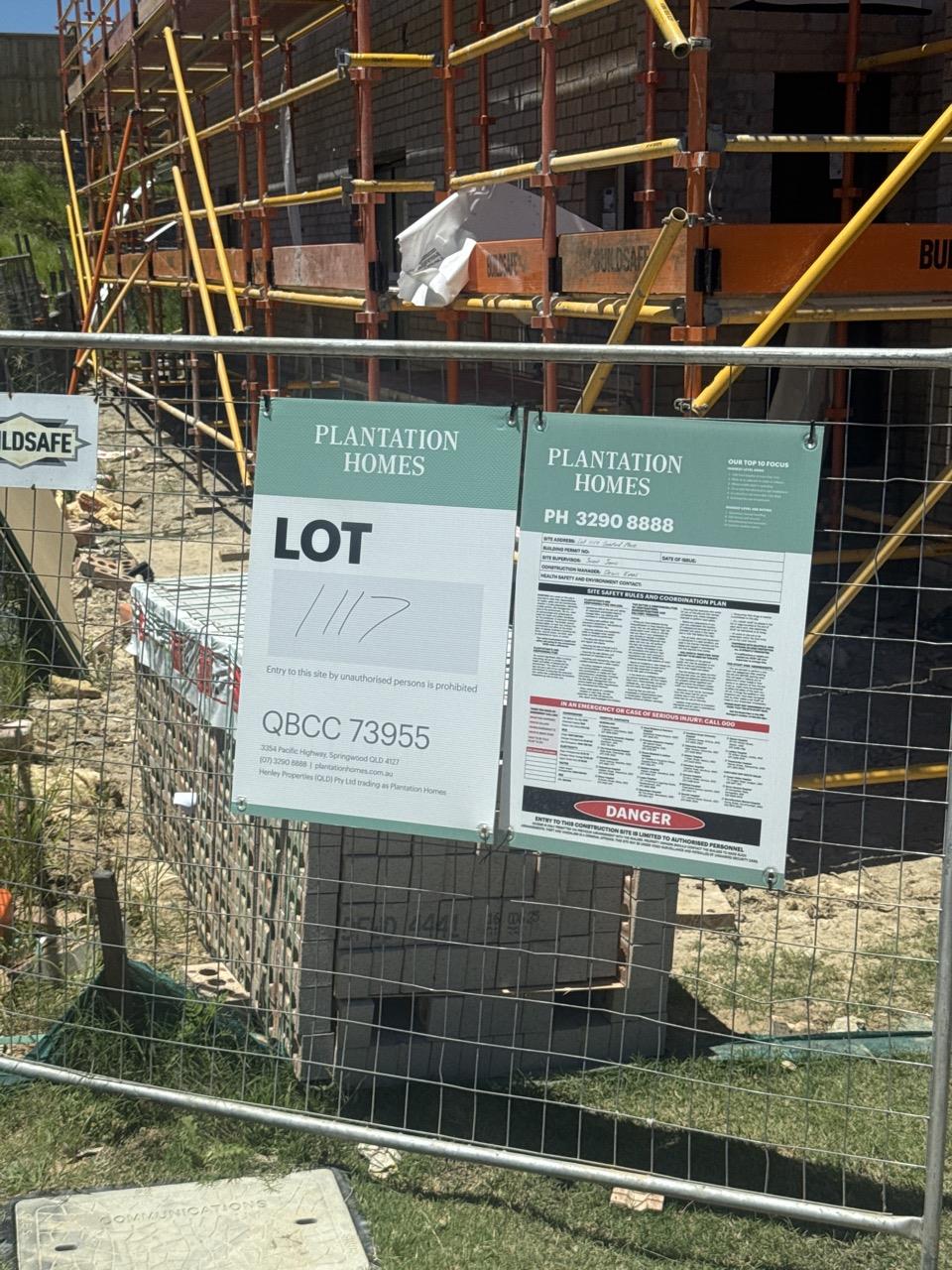 Photo of builders sign Photo of builders sign