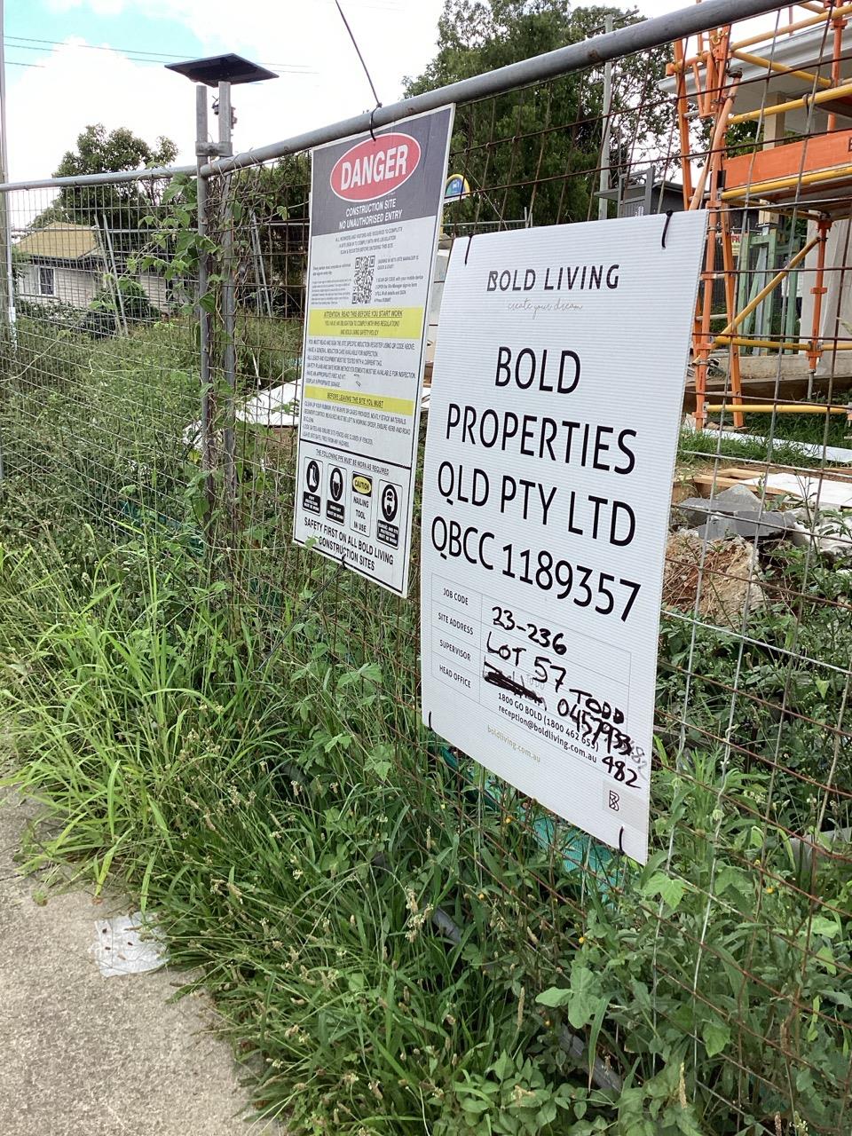Photo of builders sign Photo of builders sign