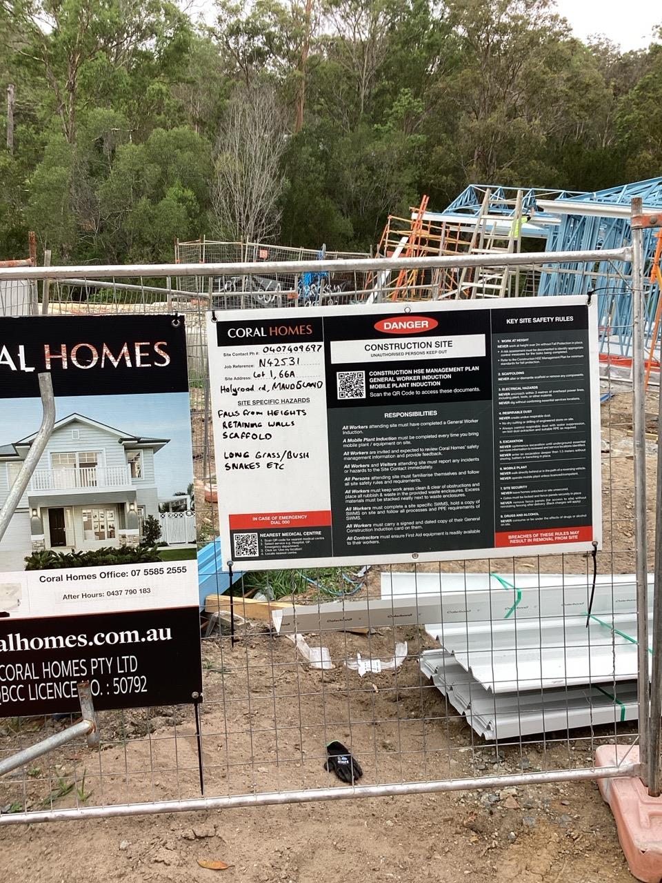 Has part of the system been installed/erected or left erected?