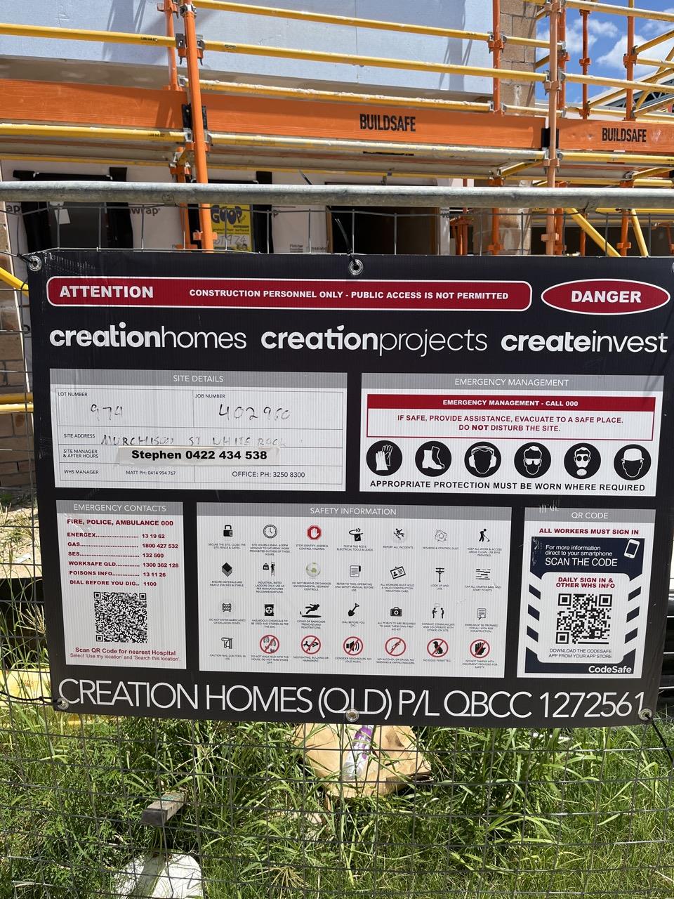 Has part of the system been installed/erected or left erected?
