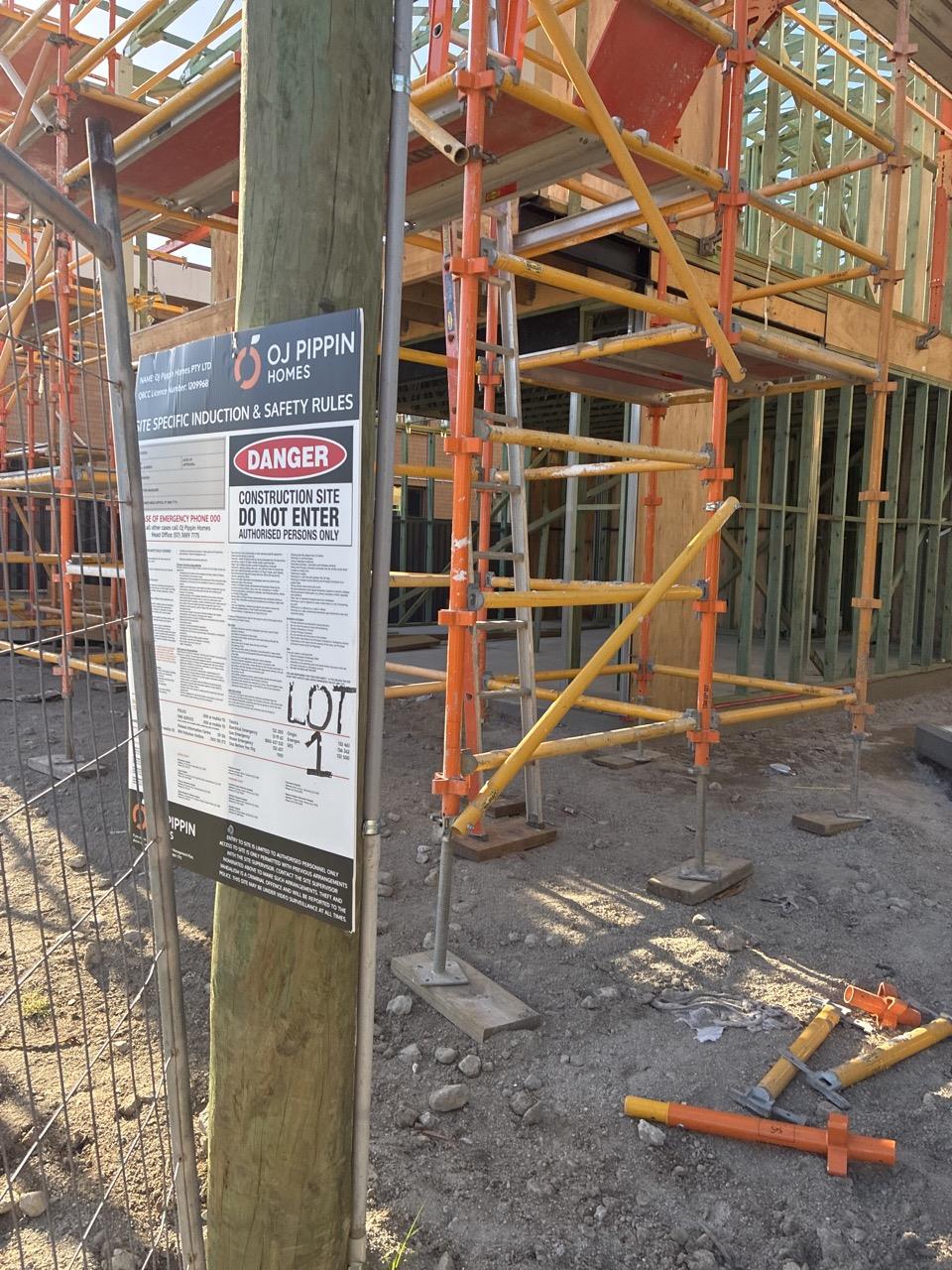 Has part of the system been installed/erected or left erected?