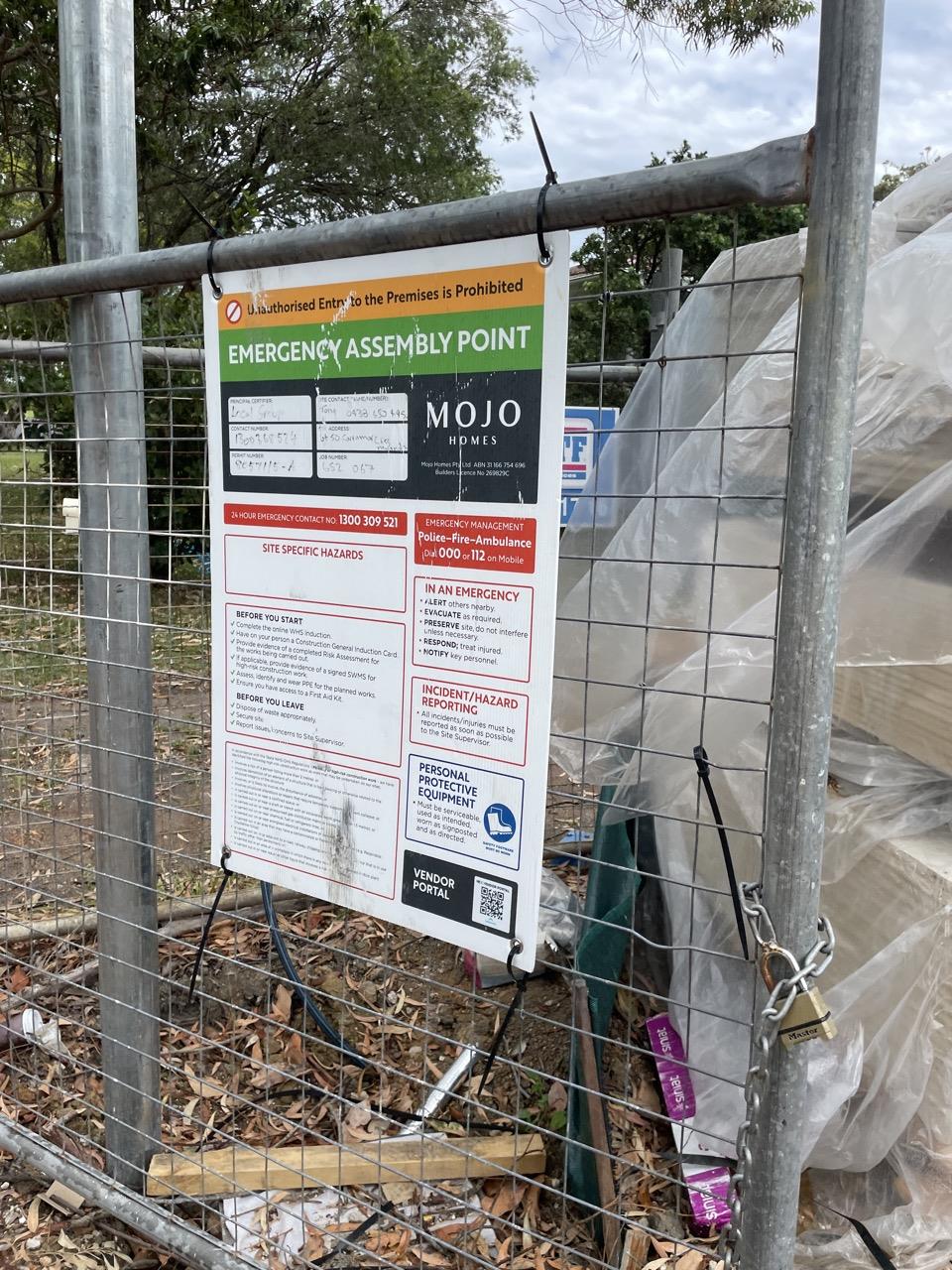Has part of the system been installed/erected or left erected?