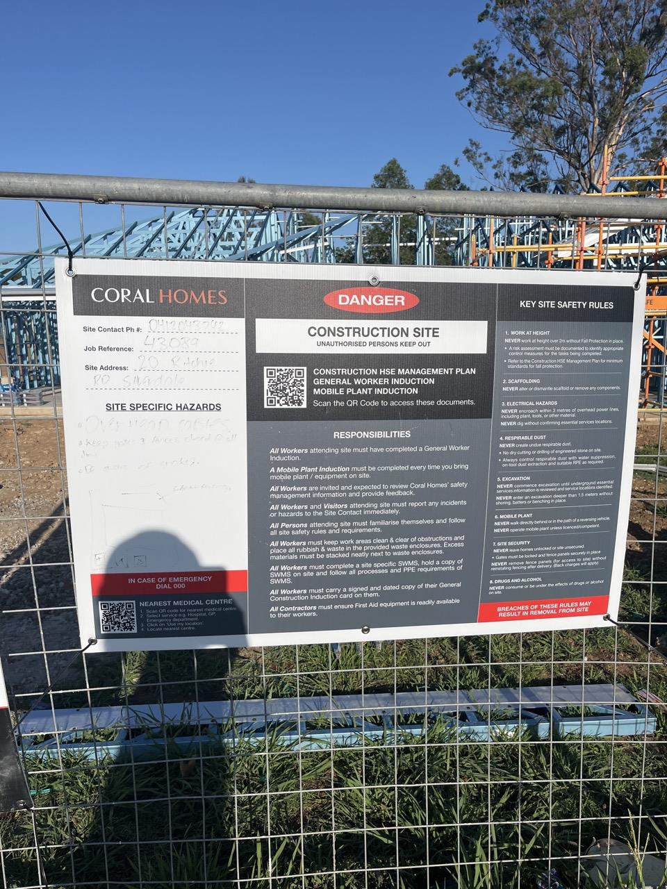 Has part of the system been installed/erected or left erected?