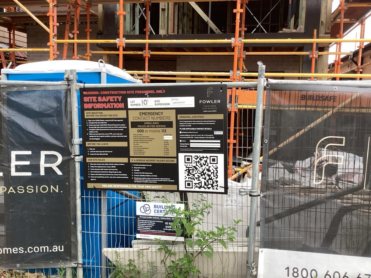 Has part of the system been installed/erected or left erected?