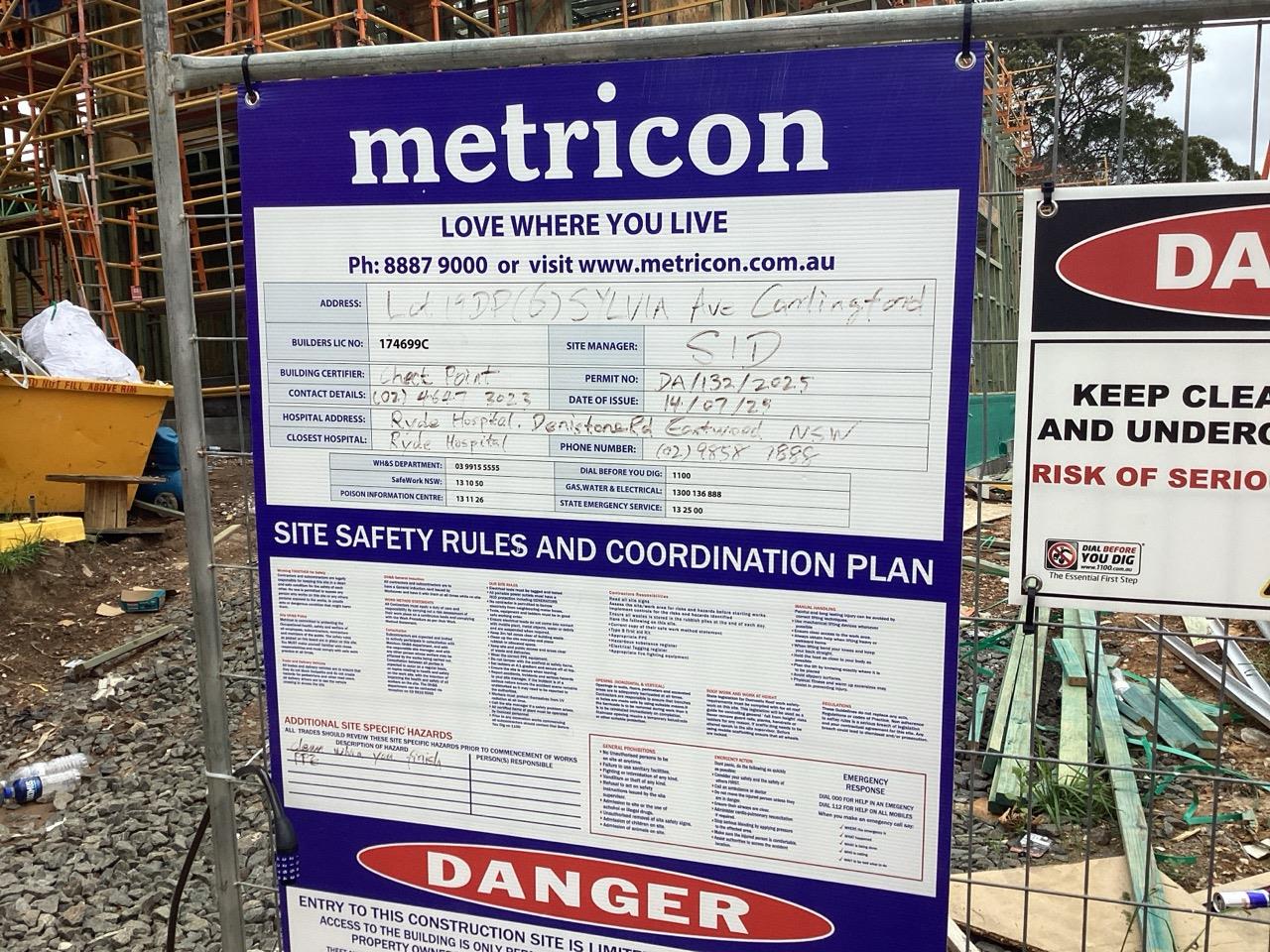 Photo of builders sign Photo of builders sign