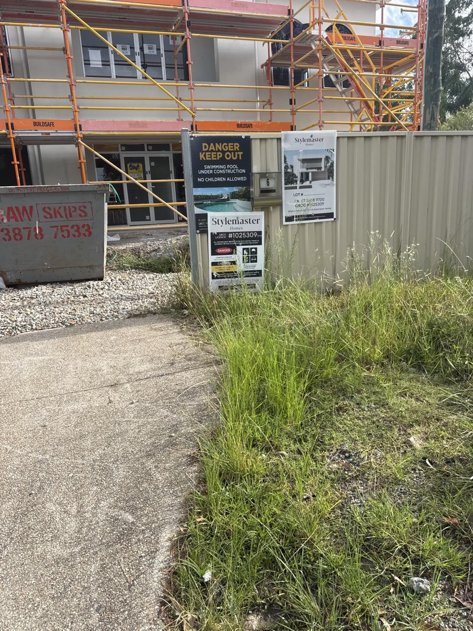 Has part of the system been installed/erected or left erected?