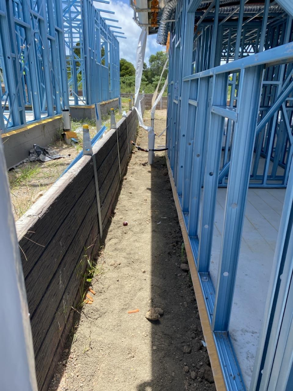 Photo of first batten installed Photo of first batten installed