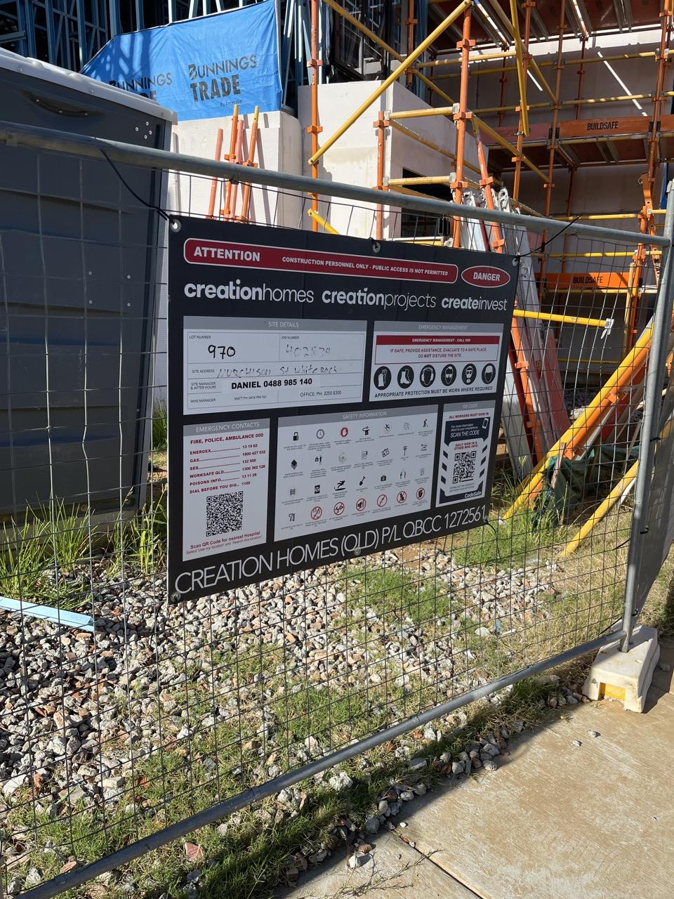 Has part of the system been installed/erected or left erected?