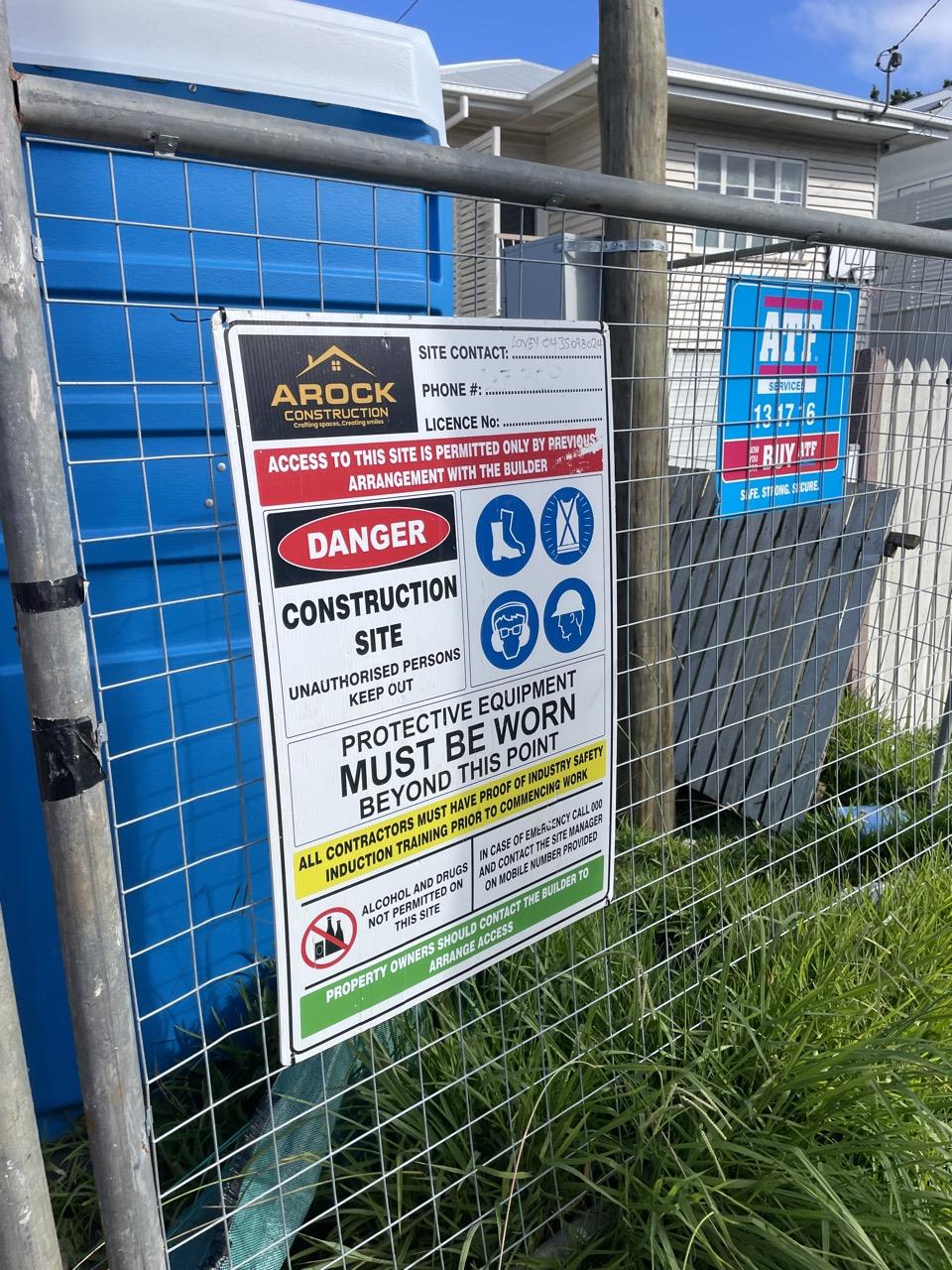 Has part of the system been installed/erected or left erected?