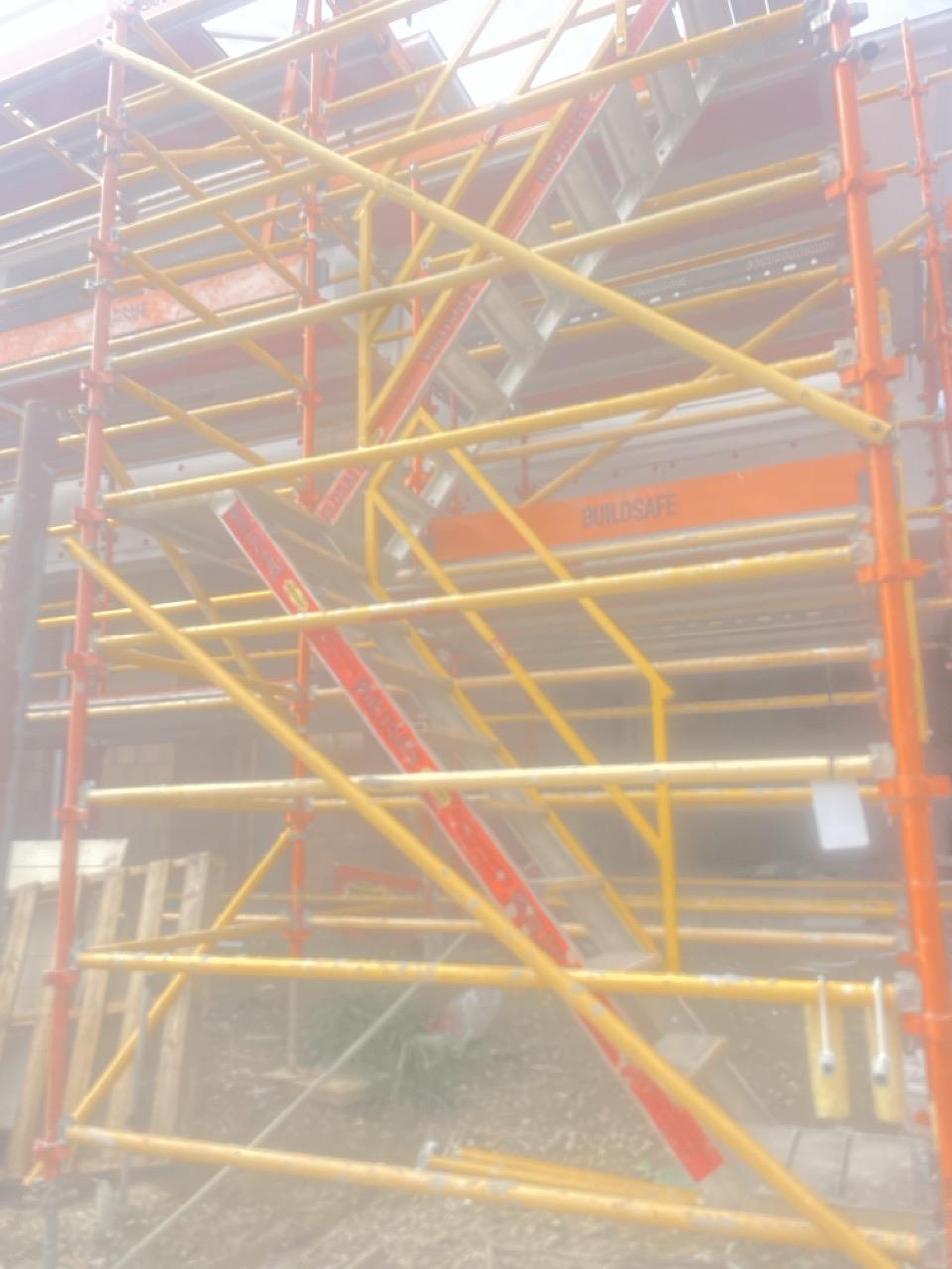 Photo of mechanical connection to house frame (joist hanger, rafter ...