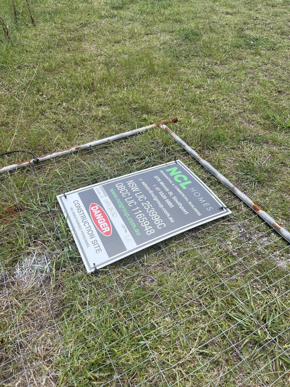 Has part of the system been installed/erected or left erected?