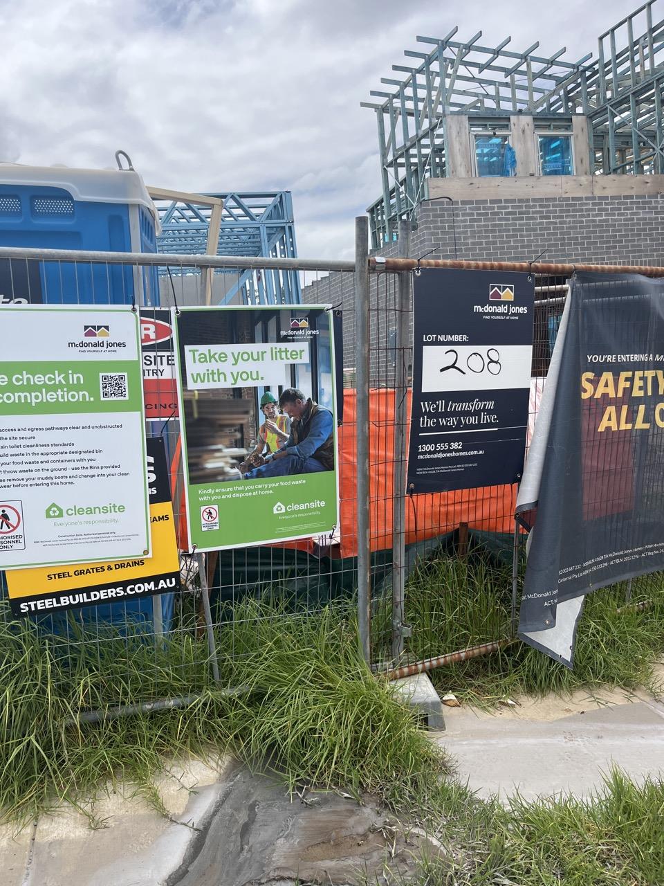 Has part of the system been installed/erected or left erected?