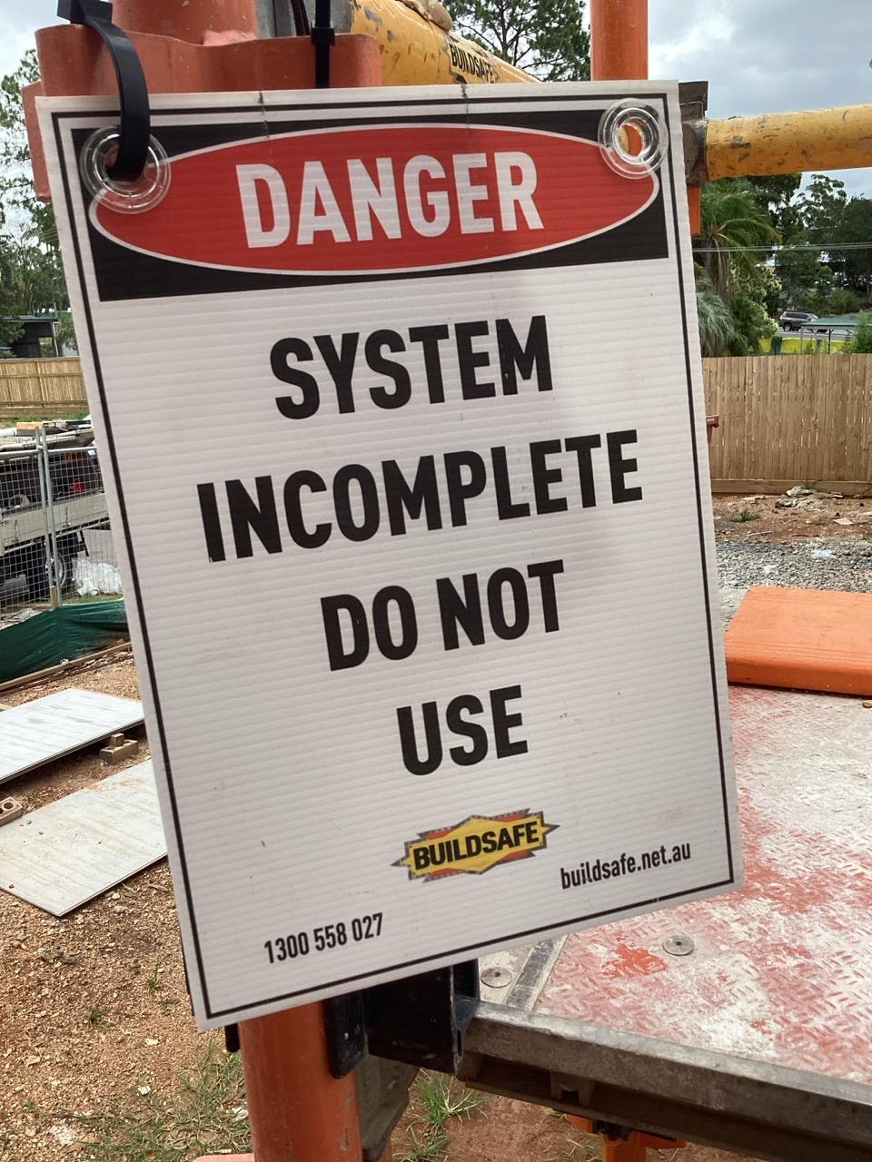 Details of works required include details of gear required Build access ...