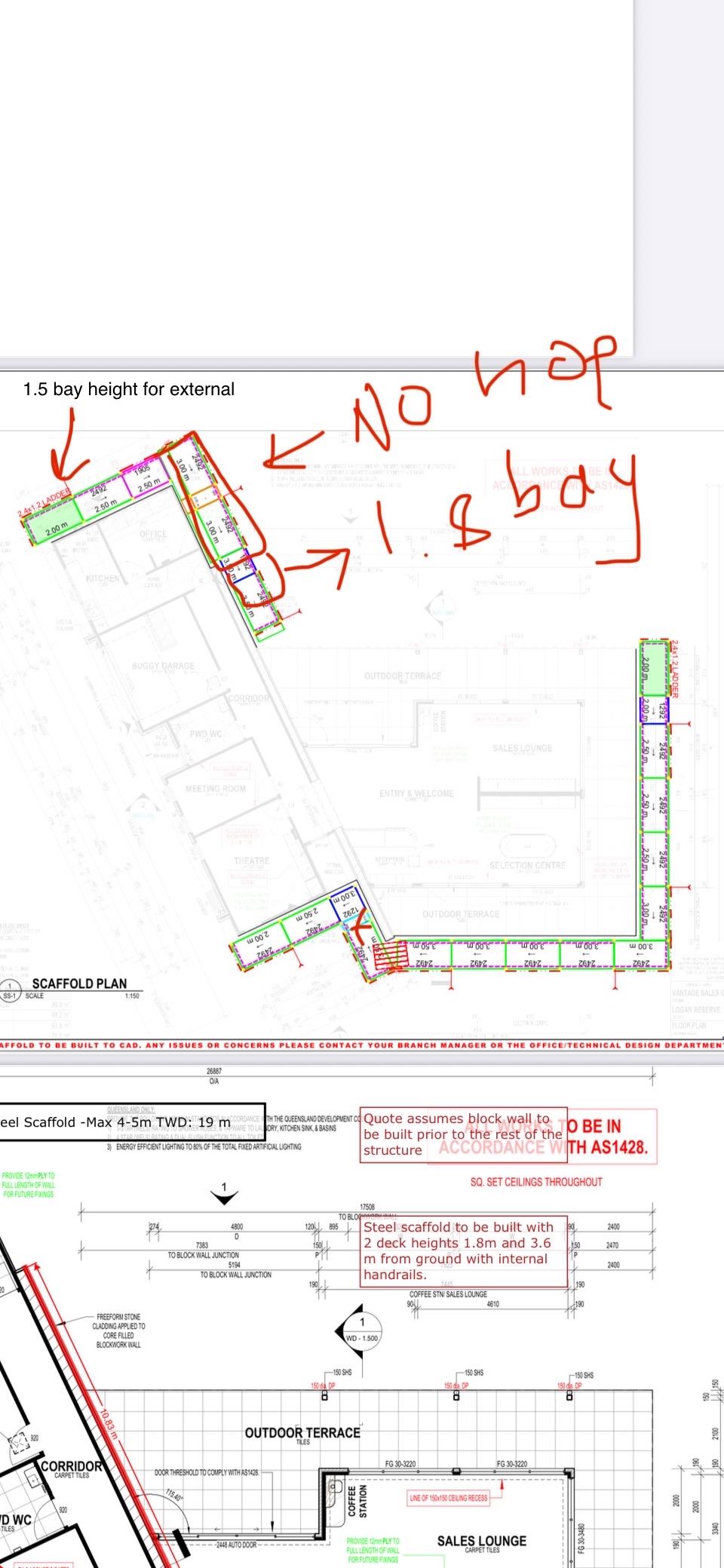 Have you built the scaffold as shown on the plan provided from ...