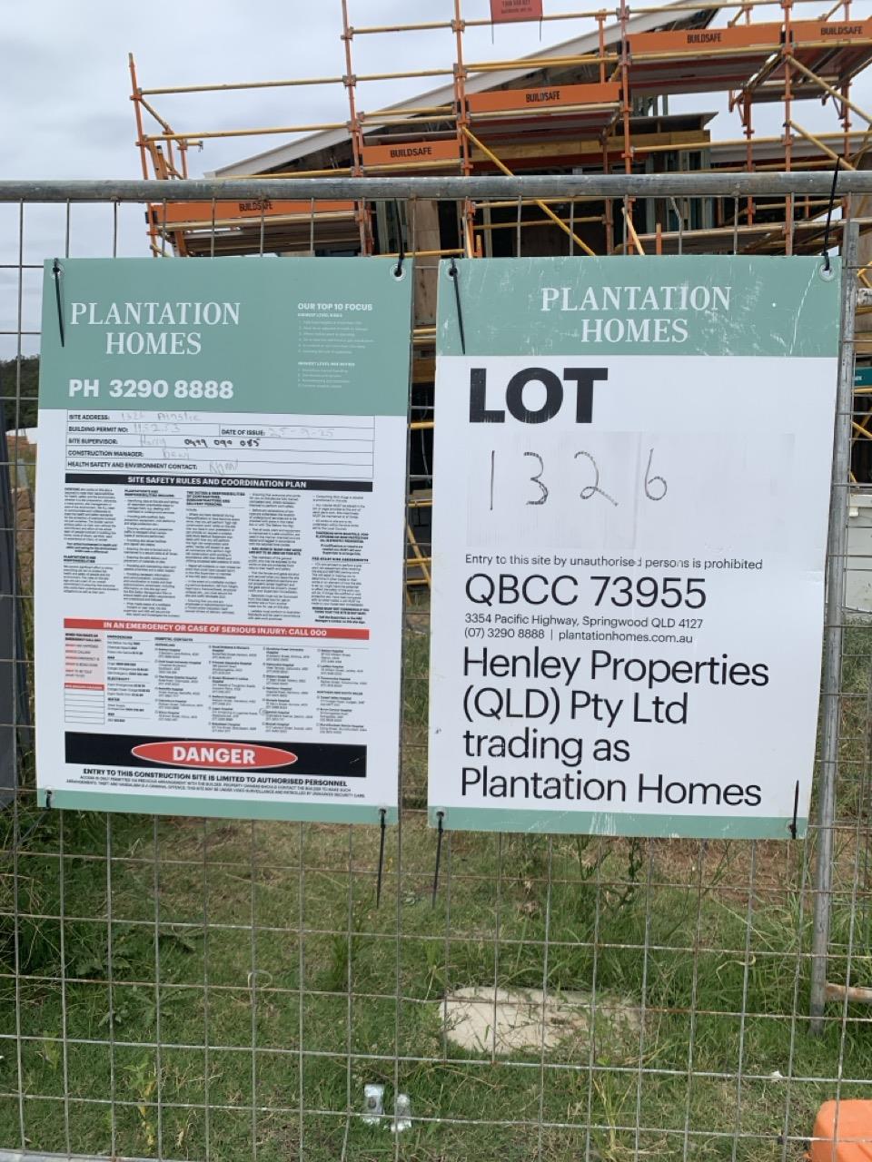 Photo of builders sign Photo of builders sign