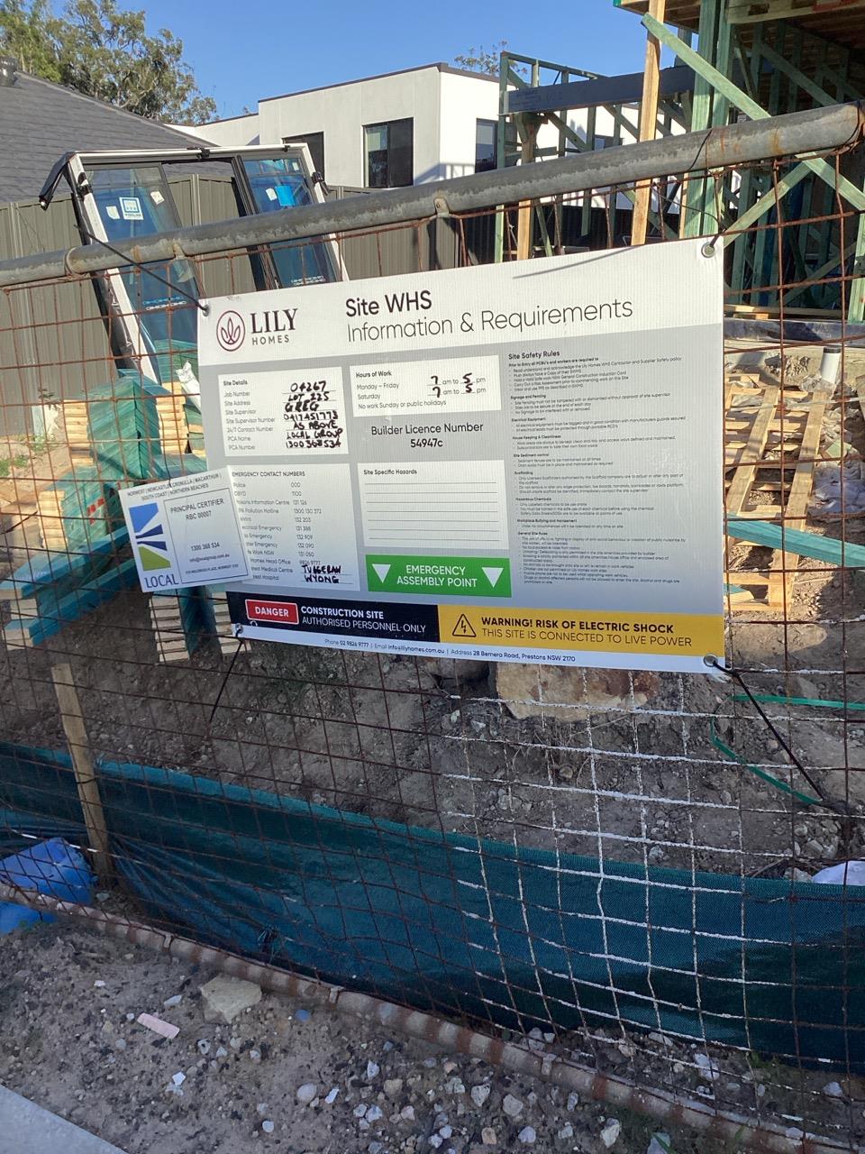 Photo of builders sign Photo of builders sign