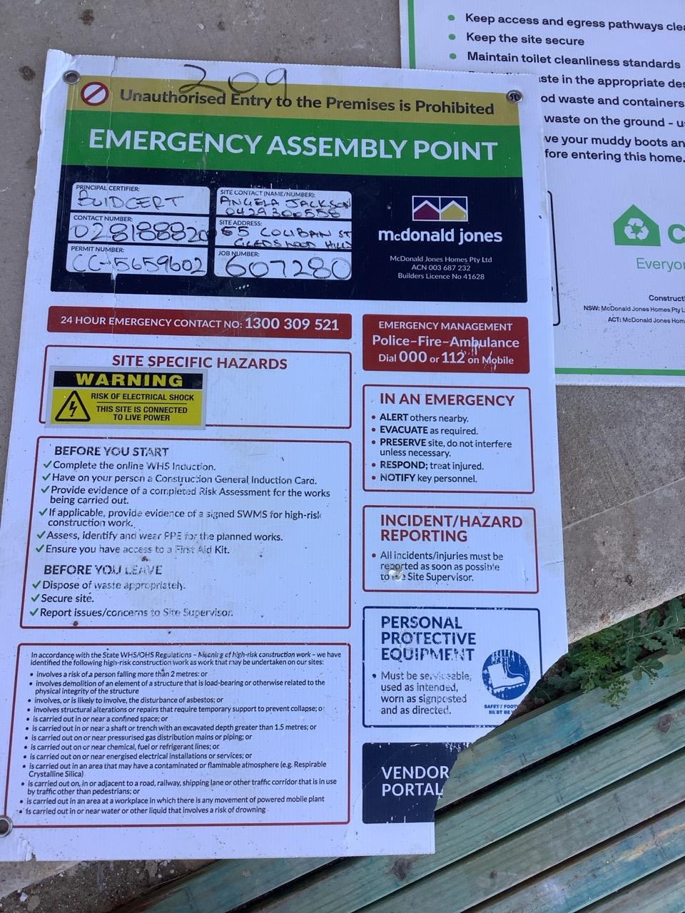Has part of the system been installed/erected or left erected?