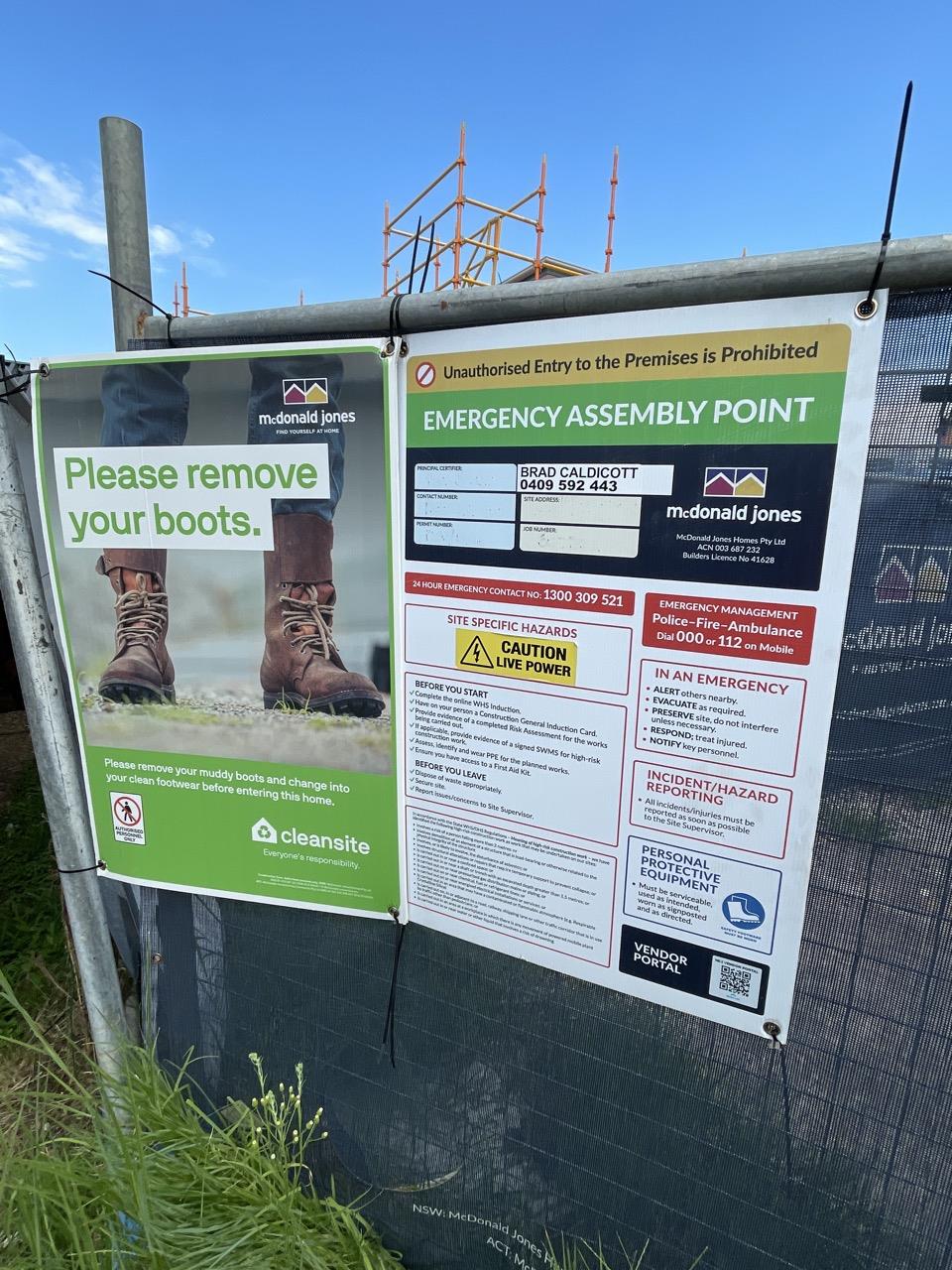 Has part of the system been installed/erected or left erected?