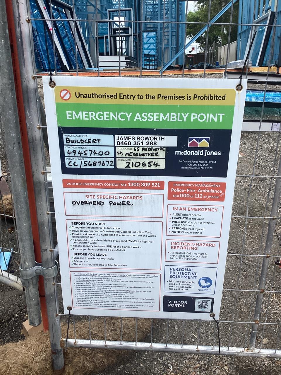 Has part of the system been installed/erected or left erected?