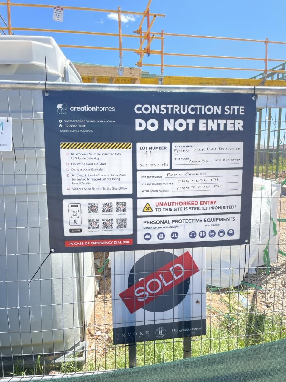 Has part of the system been installed/erected or left erected?