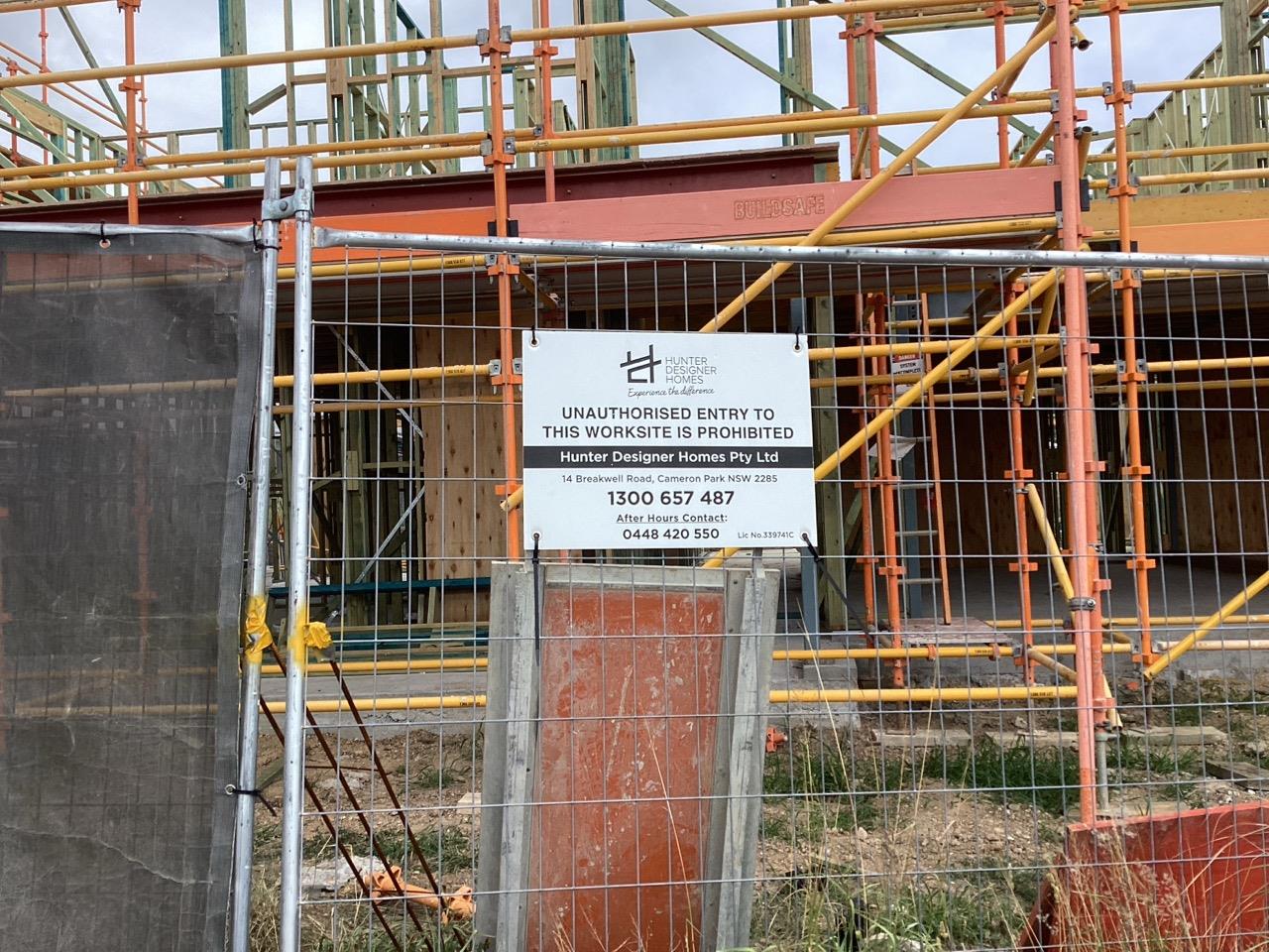Has part of the system been installed/erected or left erected?