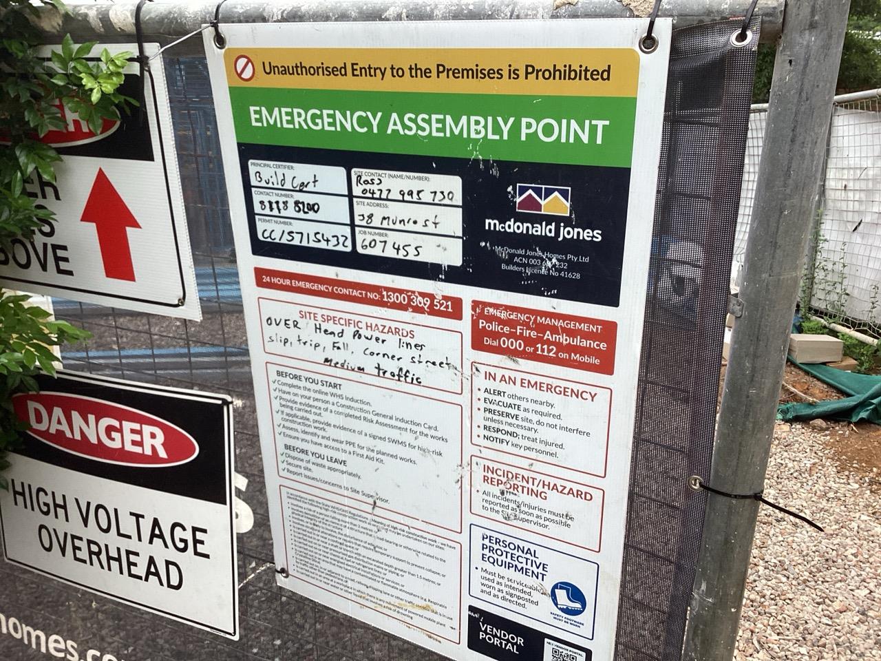 Has part of the system been installed/erected or left erected?