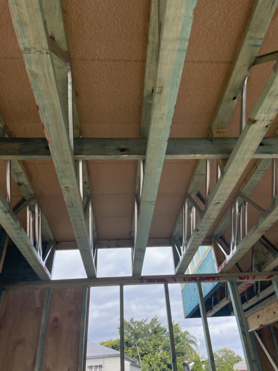 Are all cantilevered balconies adequately propped?