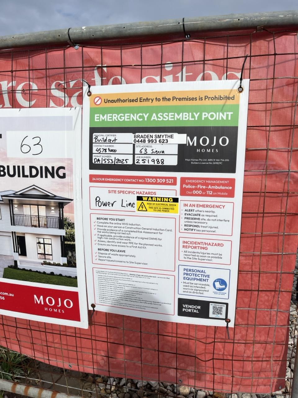 Has part of the system been installed/erected or left erected?