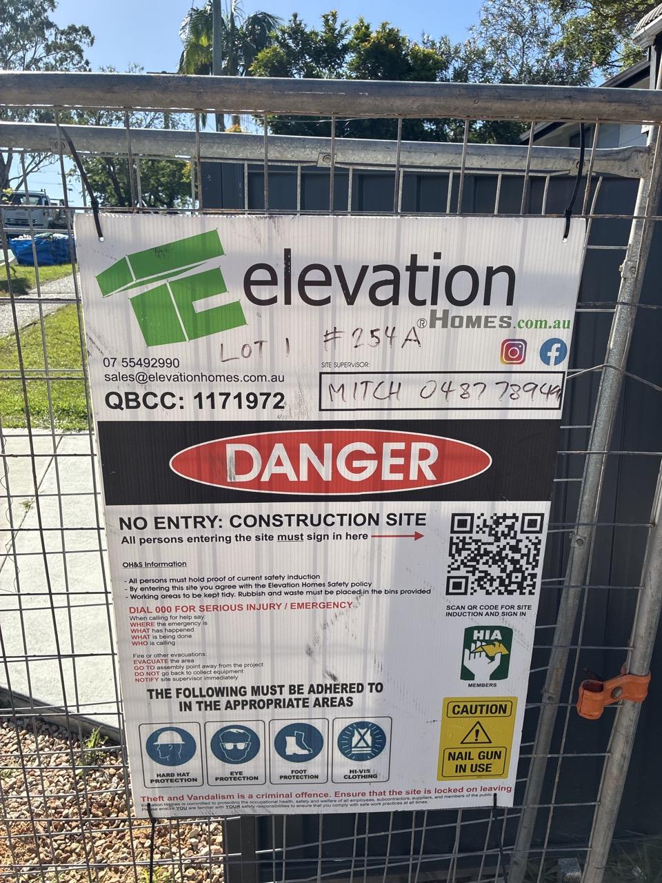 Has part of the system been installed/erected or left erected?