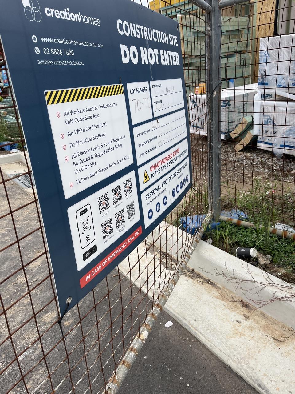 Has part of the system been installed/erected or left erected?
