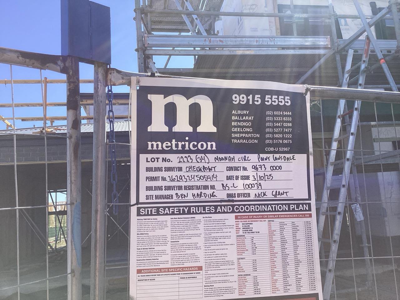 Has part of the system been installed/erected or left erected?