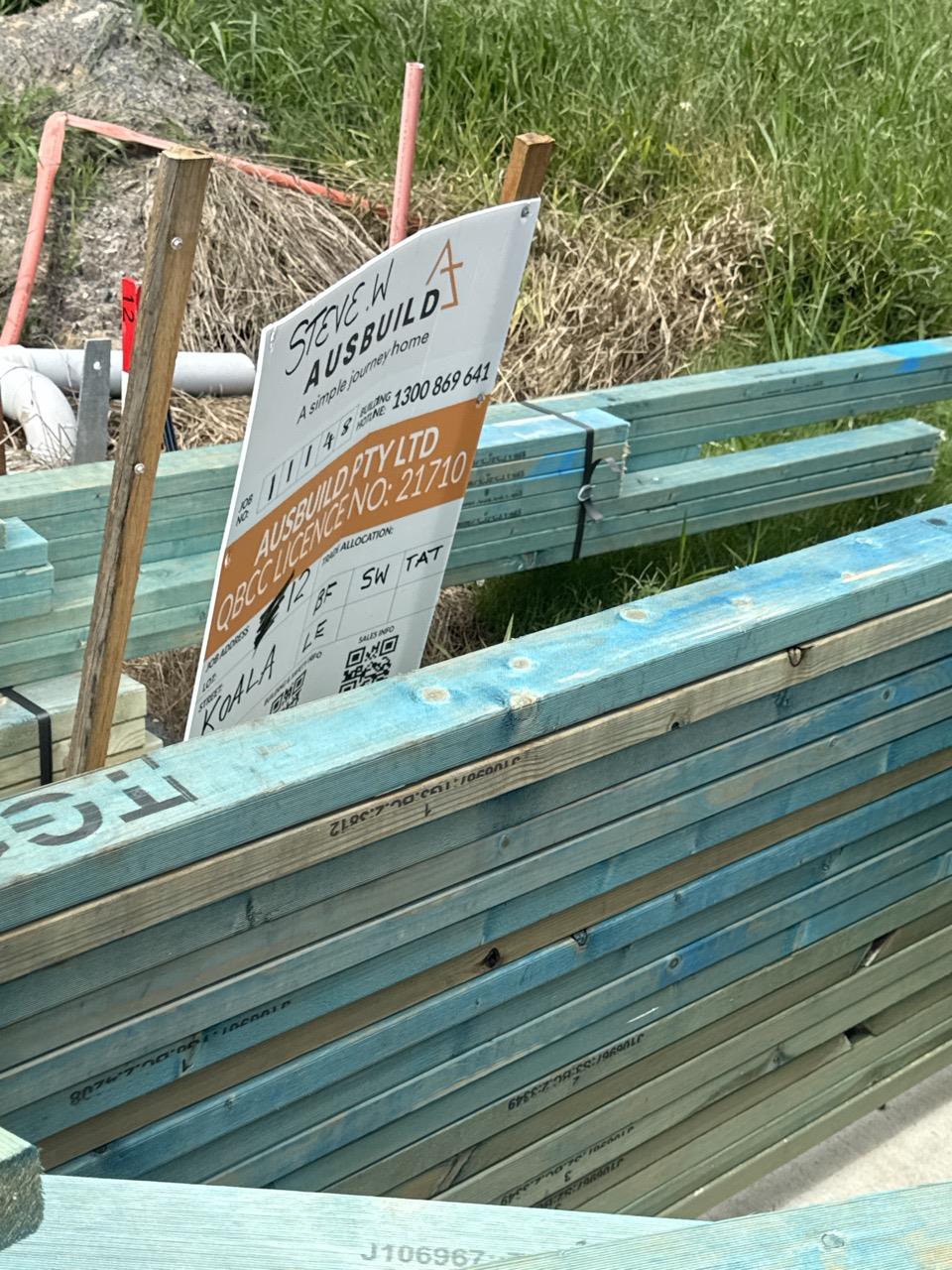 Photo of builders sign Photo of builders sign