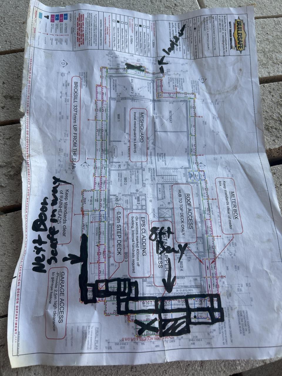 Have you built the scaffold as shown on the plan provided from ...