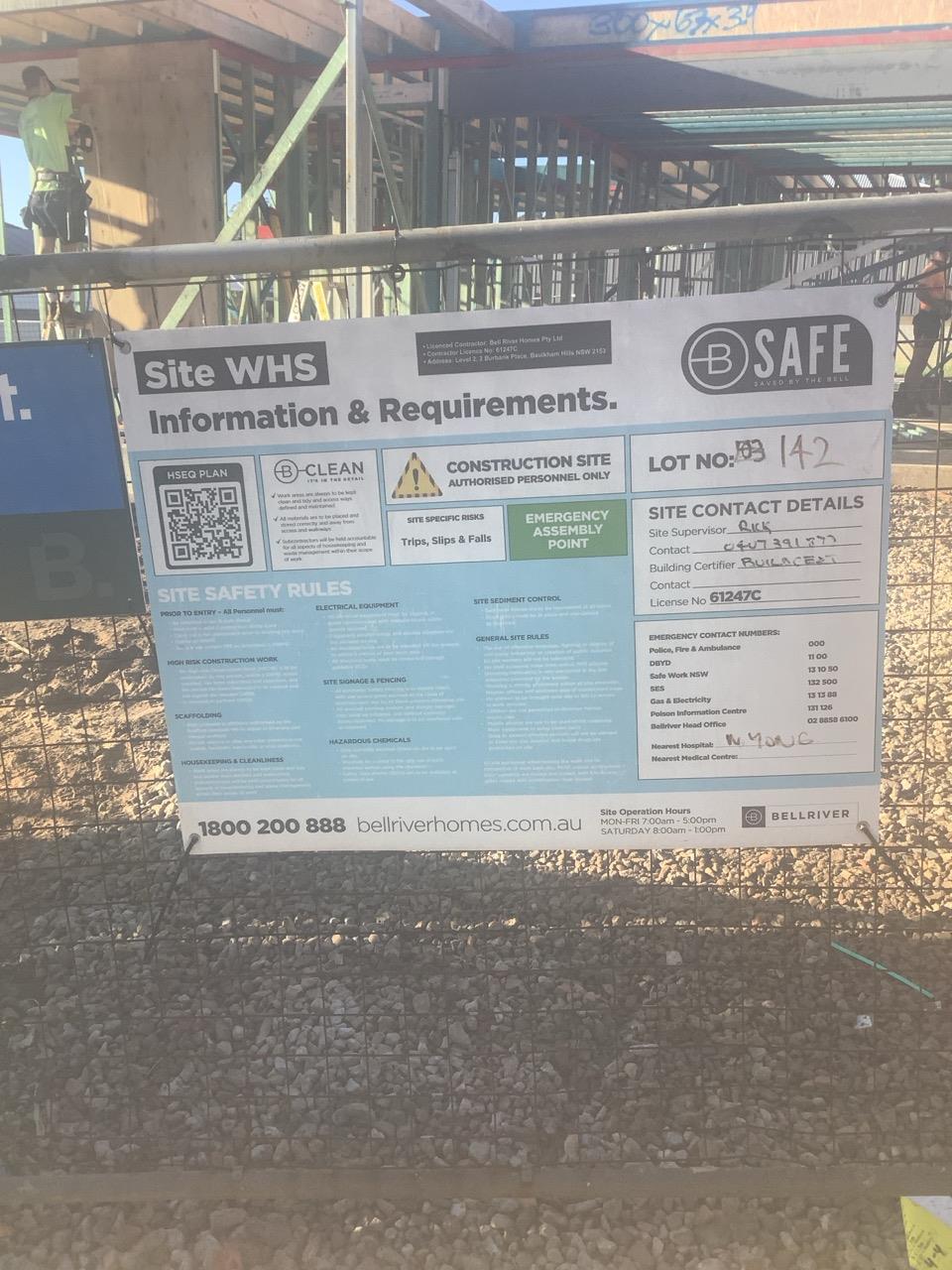 Has part of the system been installed/erected or left erected?