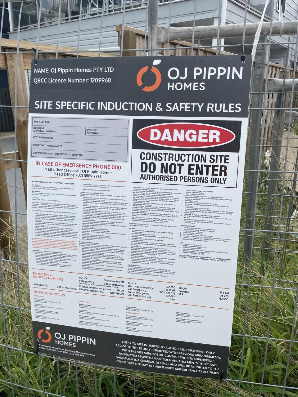Has part of the system been installed/erected or left erected?