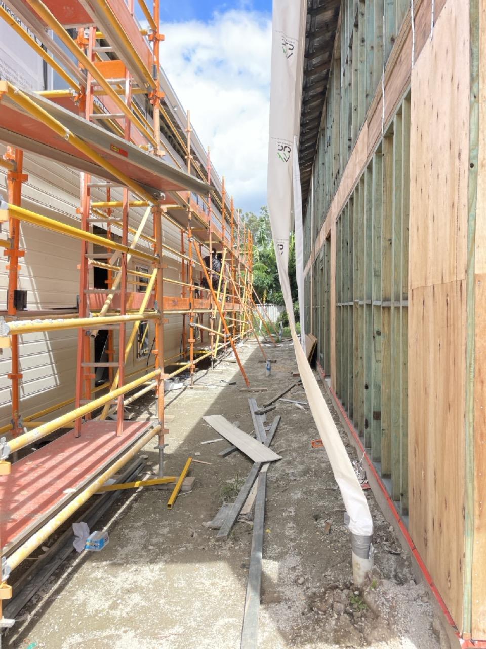 Photo of mechanical connection to house frame (joist hanger, rafter ...