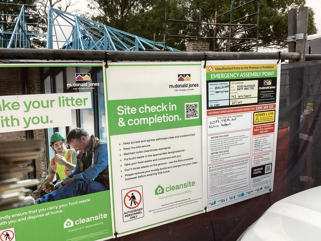 Has part of the system been installed/erected or left erected?