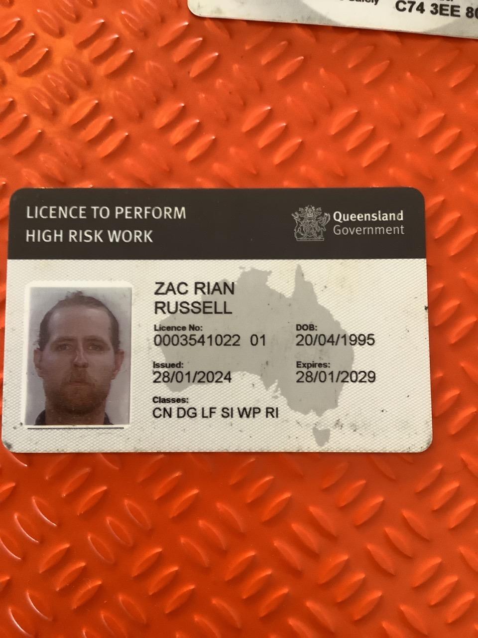 Do you have a Forklift (LF) Licence?