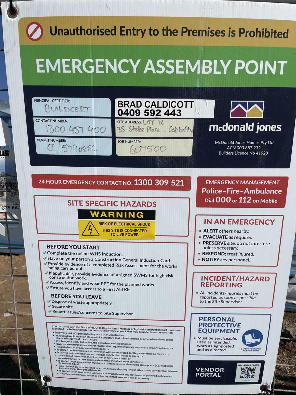 Has part of the system been installed/erected or left erected?
