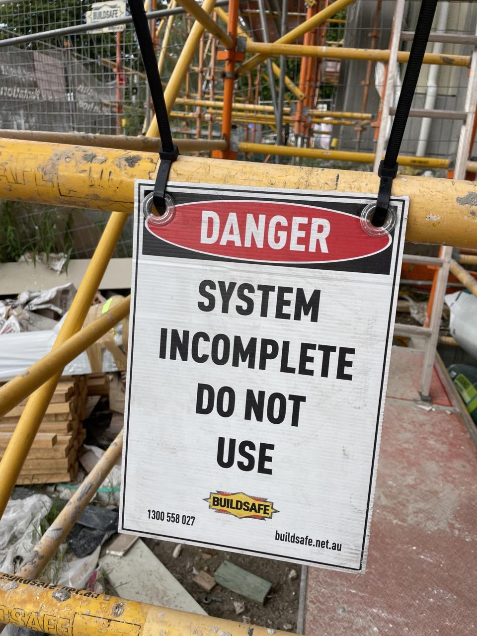 Details of works required include details of gear required