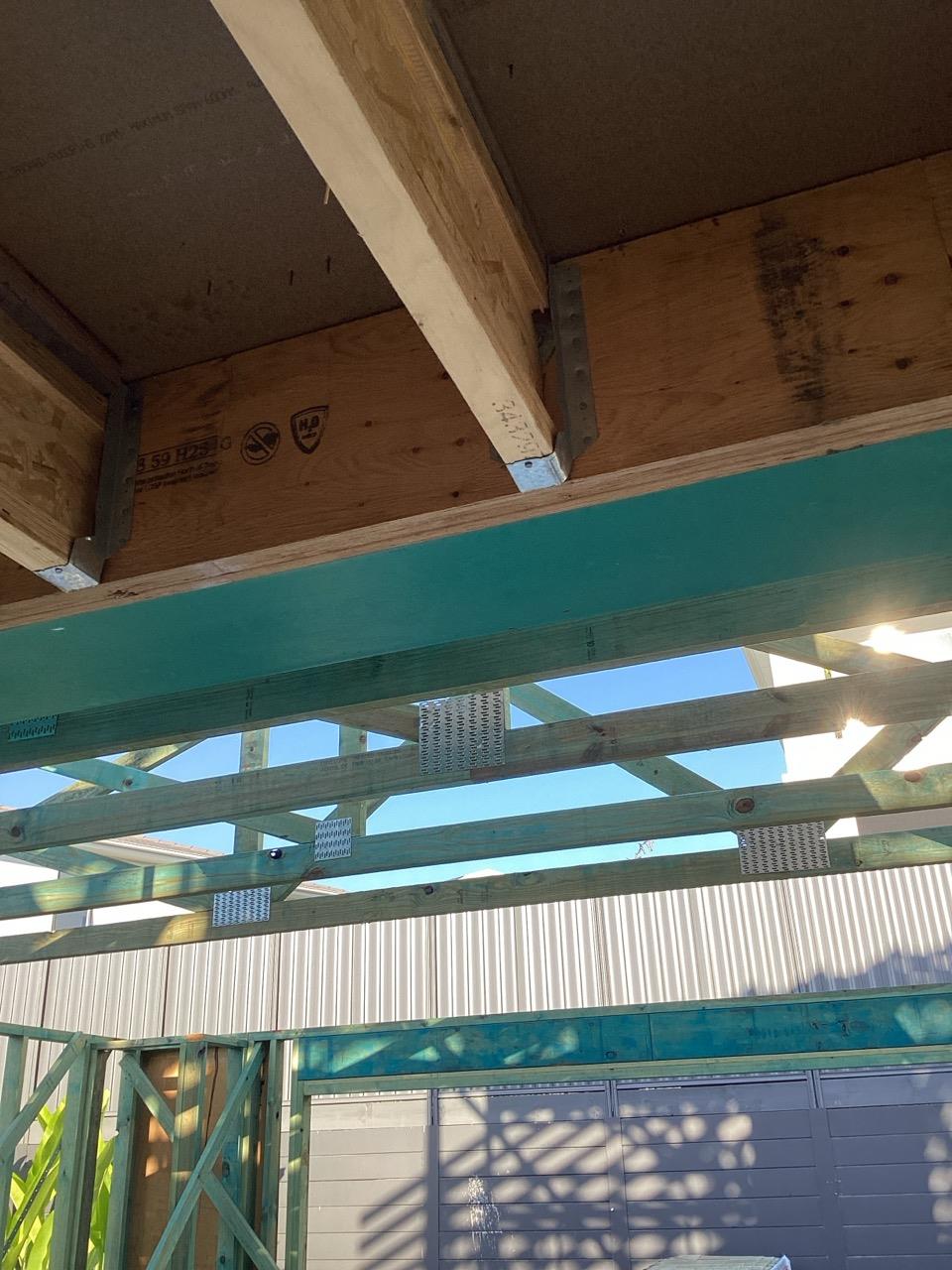 Are all cantilevered balconies adequately propped?