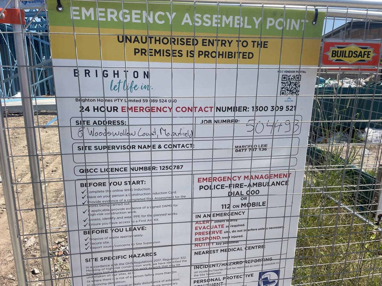 Has part of the system been installed/erected or left erected?