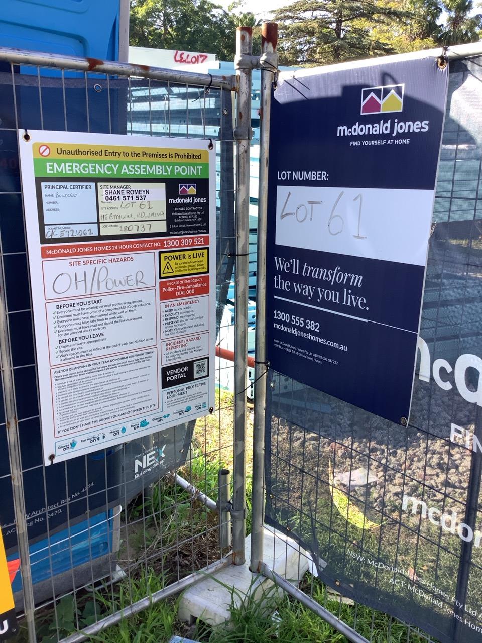 Has part of the system been installed/erected or left erected?