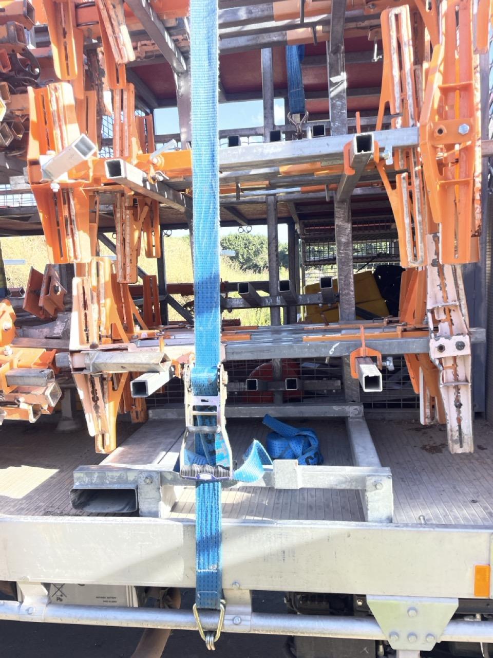 Have clamps been attached to steel frame studs?