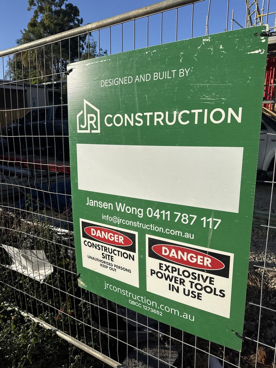 Photo of builders sign Photo of builders sign