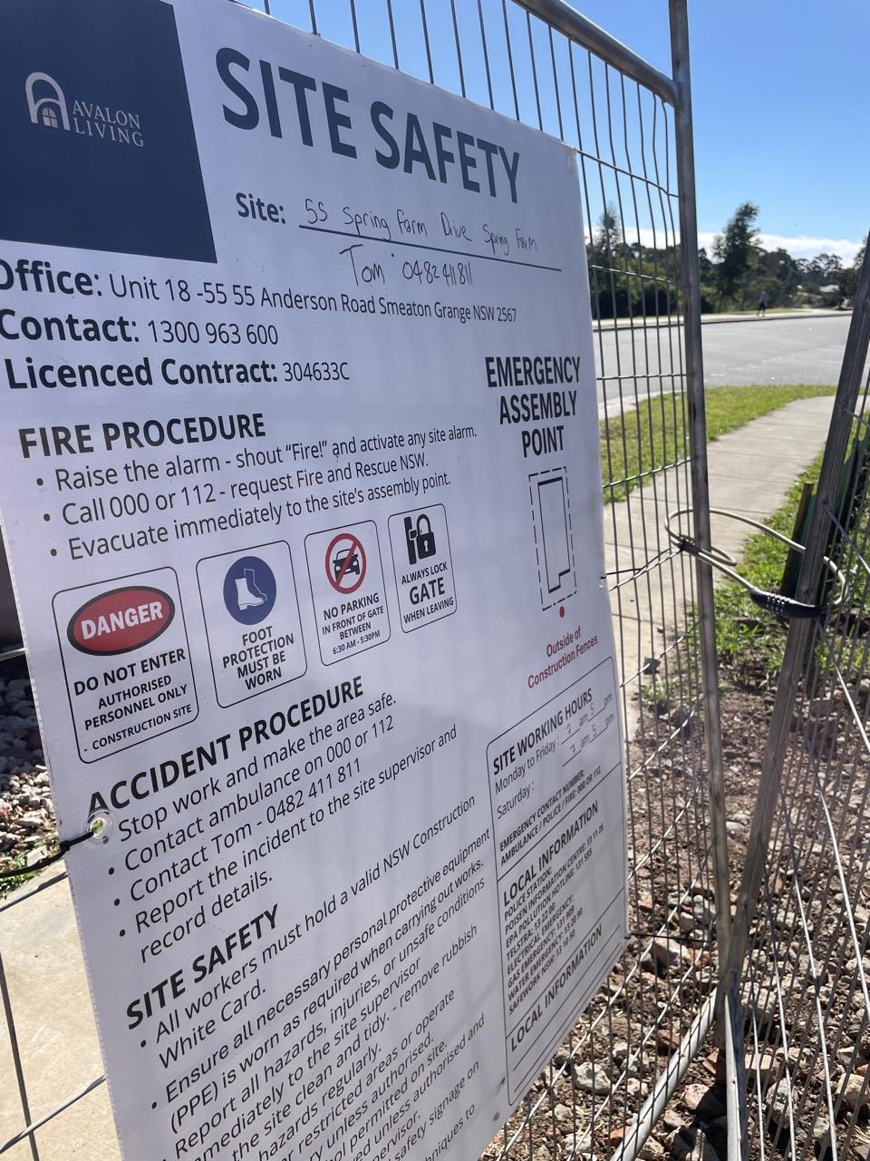Has part of the system been installed/erected or left erected?