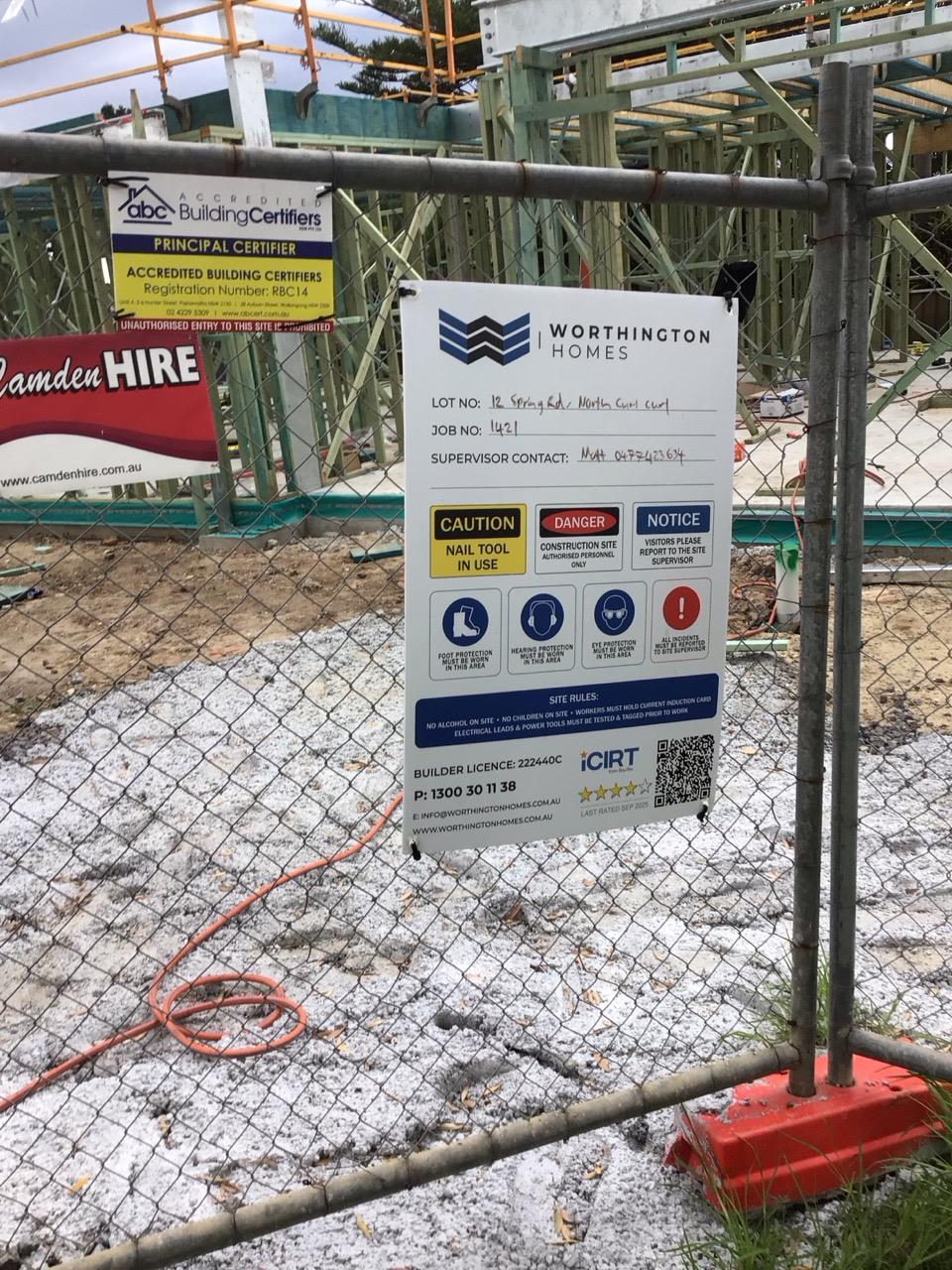 Has part of the system been installed/erected or left erected?