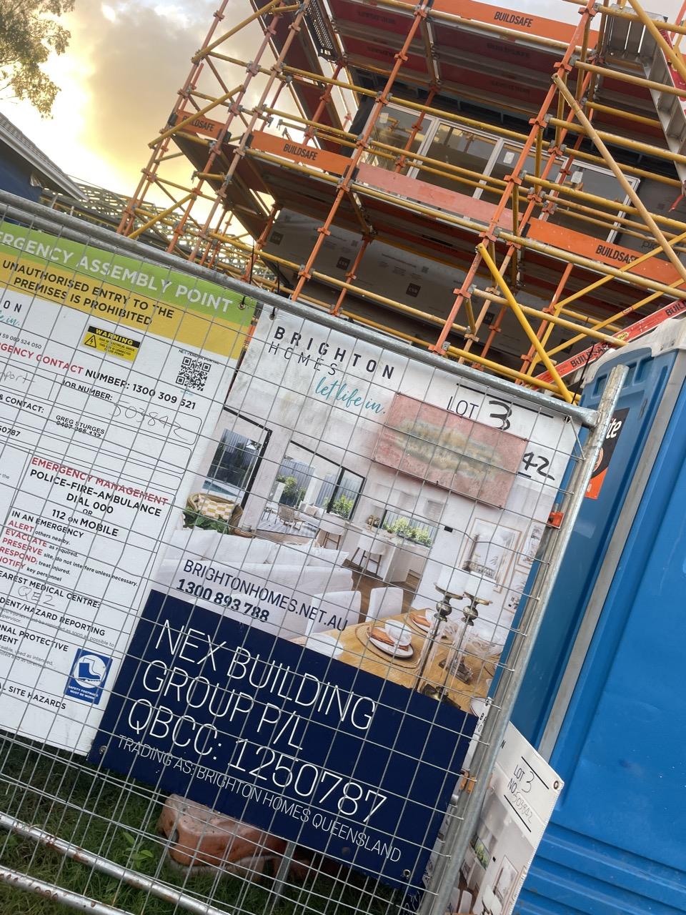 Photo of builders sign Photo of builders sign