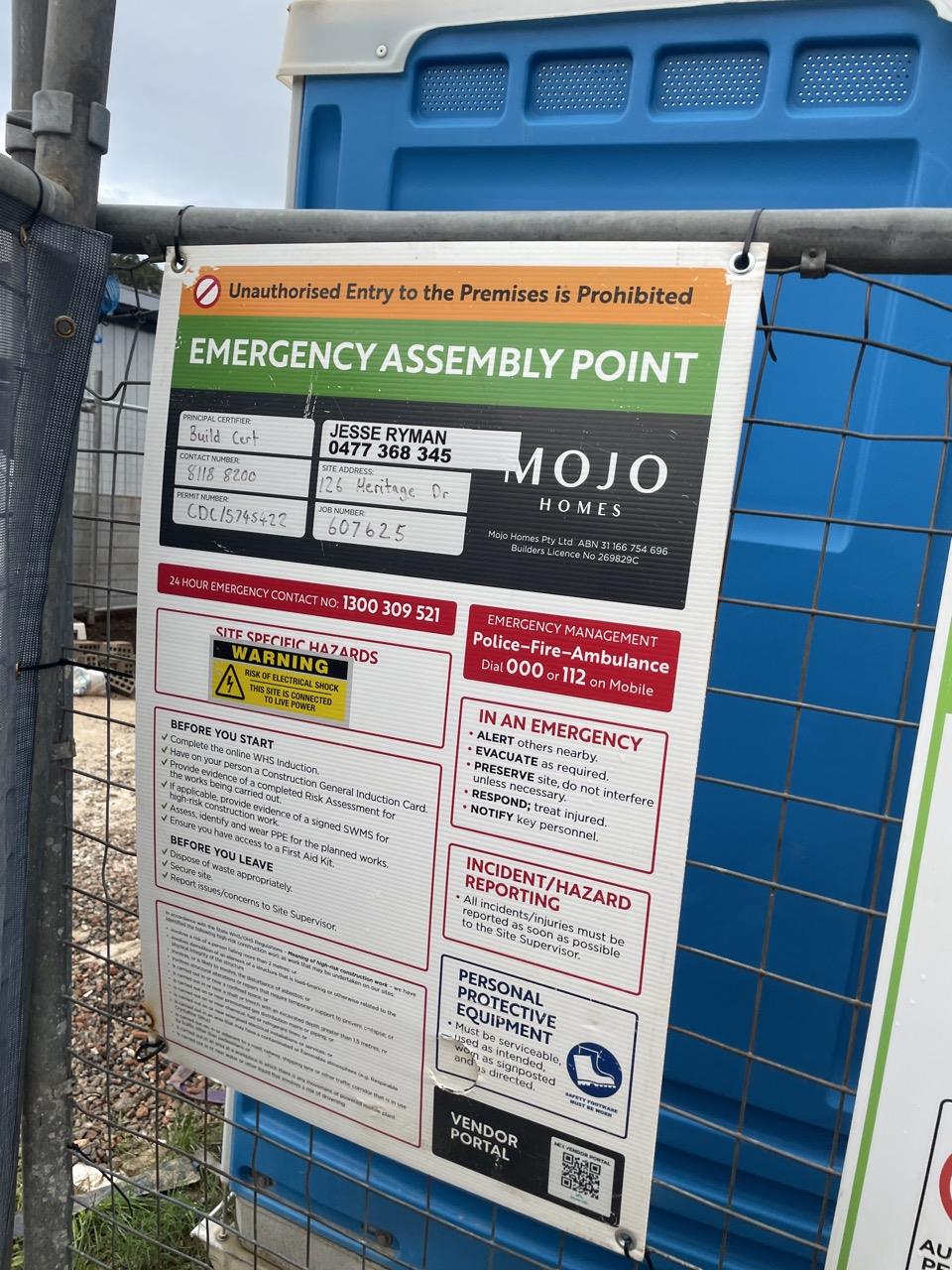 Has part of the system been installed/erected or left erected? Yes