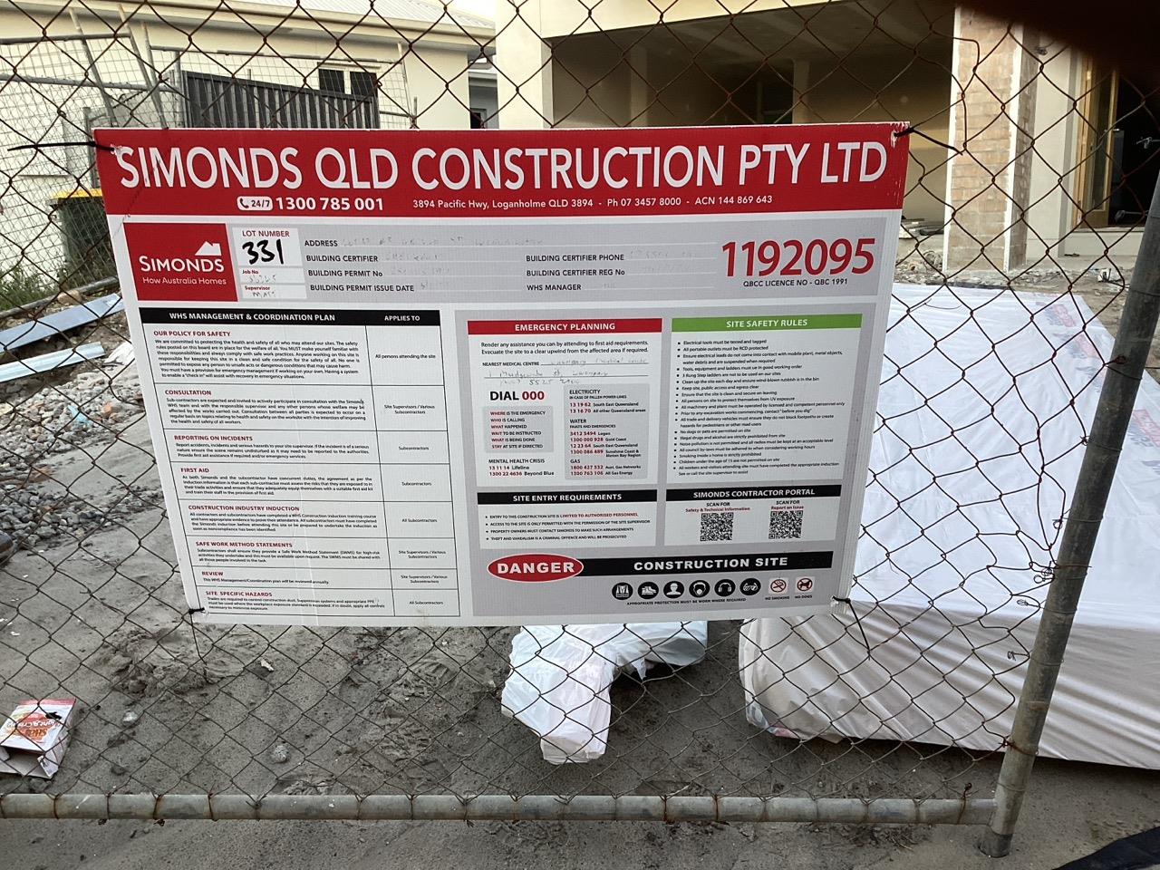 Has part of the system been installed/erected or left erected?